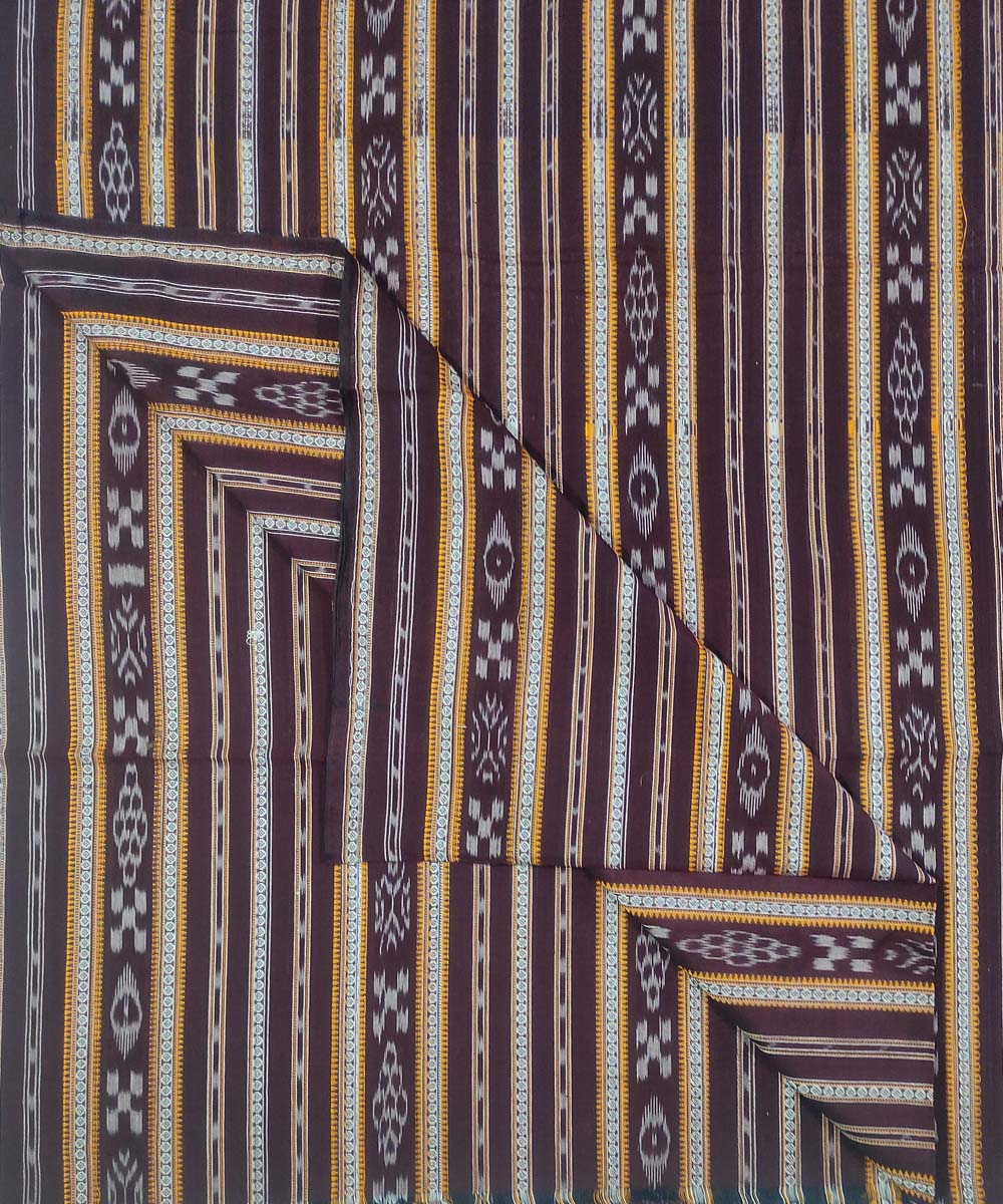 Coffee Nuapatna Handwoven Single Ikat Shirting Materials Image 3