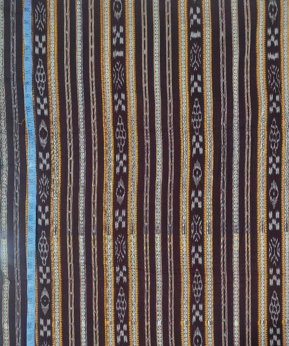 Coffee Nuapatna Handwoven Single Ikat Shirting Materials Image 4