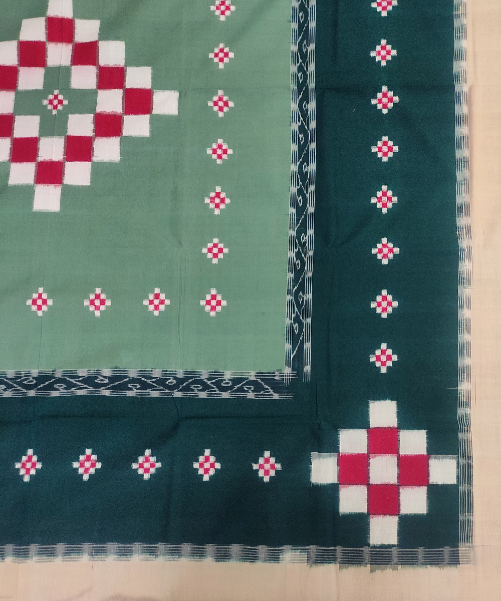 Multicolour Sambalpuri Handwoven Cotton Double Bed Sheet Image 3