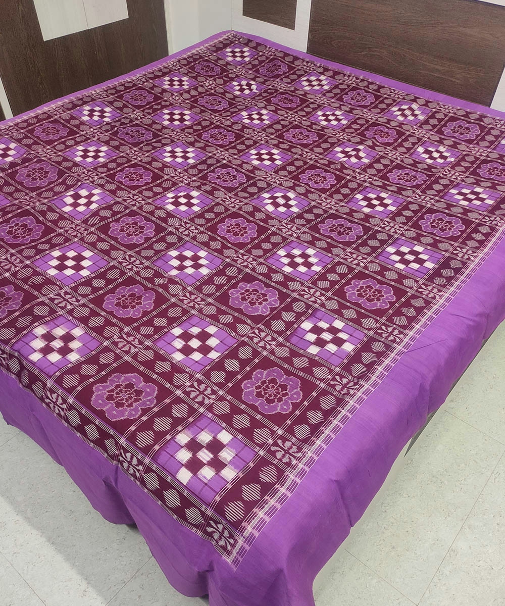 Multicolour Sambalpuri Handwoven Cotton Double Bed Sheet Image 2