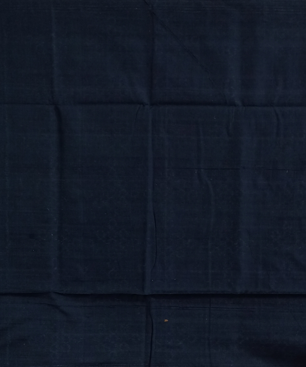 Yellow Black Sambalpuri Handwoven Single Ikat Cotton Saree Image 4