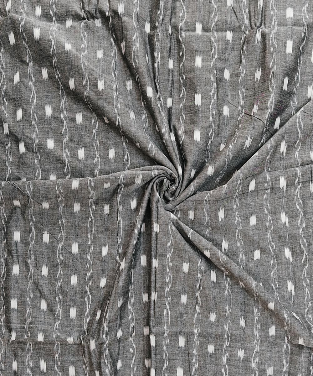 Gray Sambalpuri Handwoven Single Ikat Shirting Materials Image 1