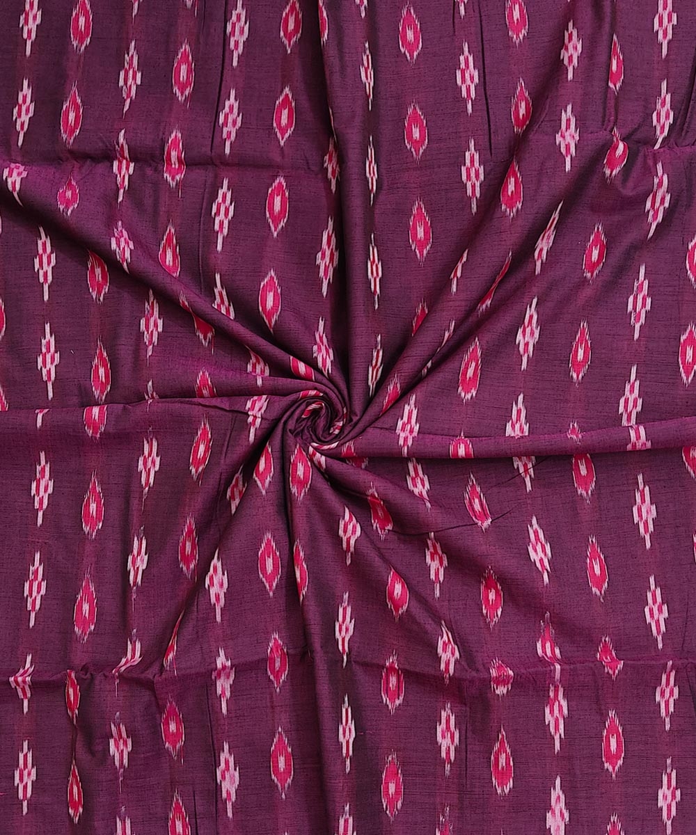 Purple Sambalpuri Handwoven Single Ikat Shirting Materials Image 1