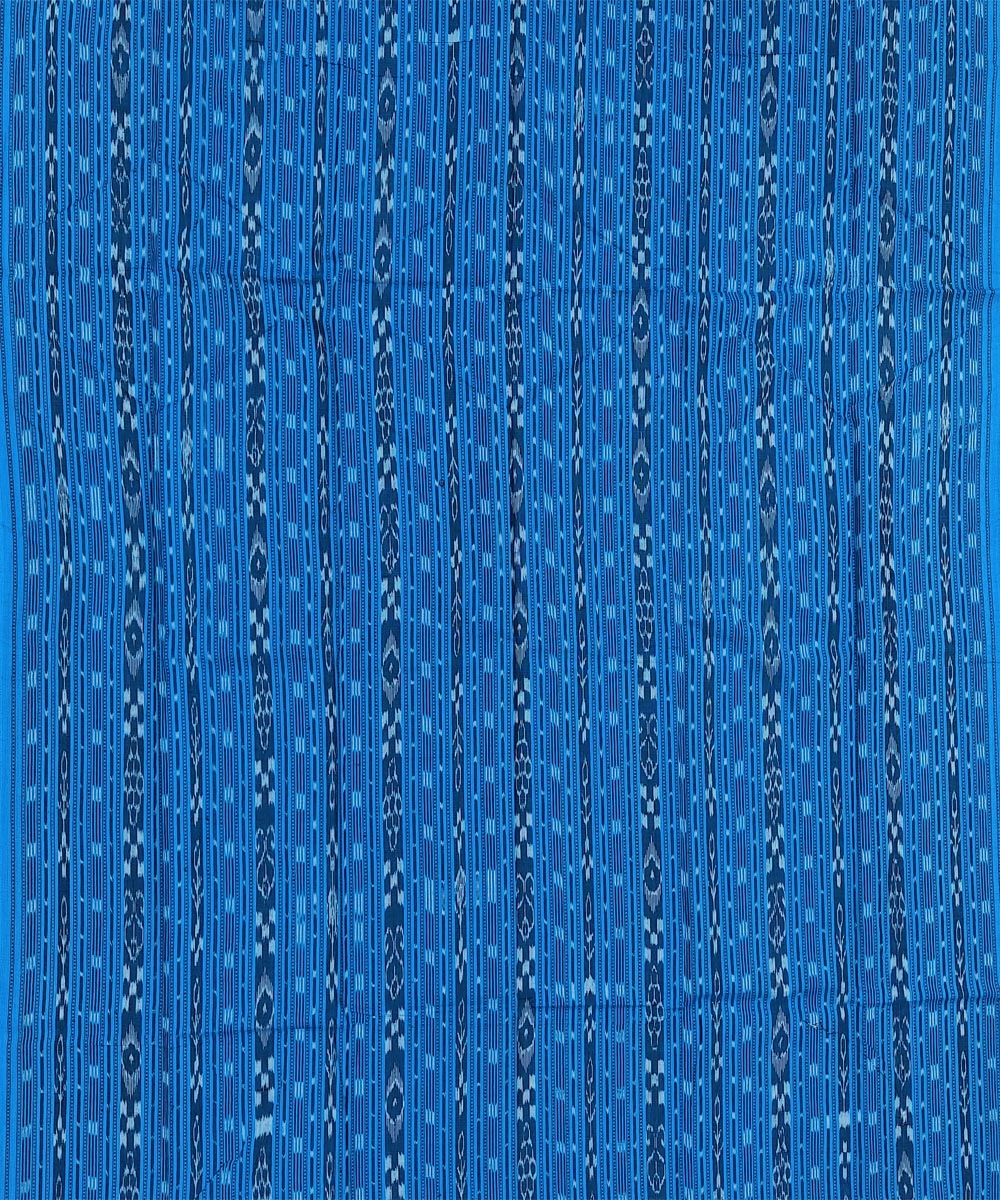 Blue Gray Sambalpuri Handwoven Double Ikat Suit Image 3