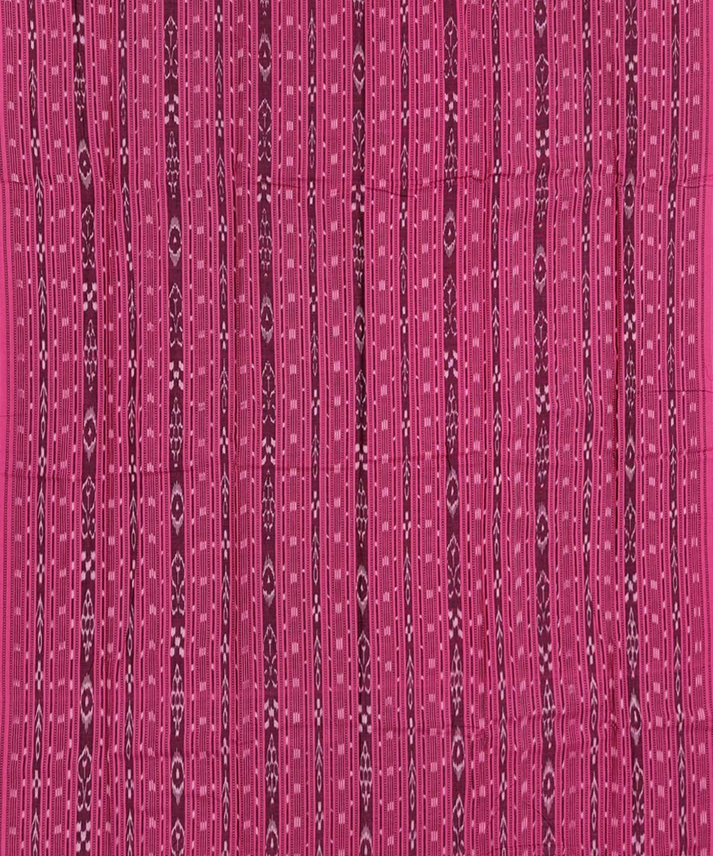 Pink Sambalpuri Handwoven Double Ikat Suit Image 3