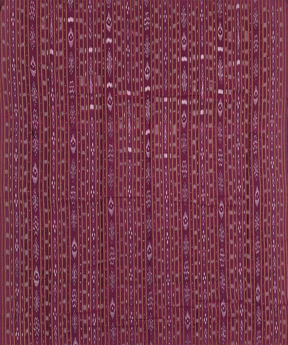 Purple Sambalpuri Handwoven Double Ikat Suit Image 3