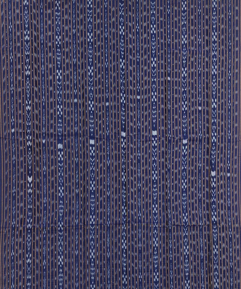 Blue Gray Sambalpuri Handwoven Double Ikat Suit Image 3