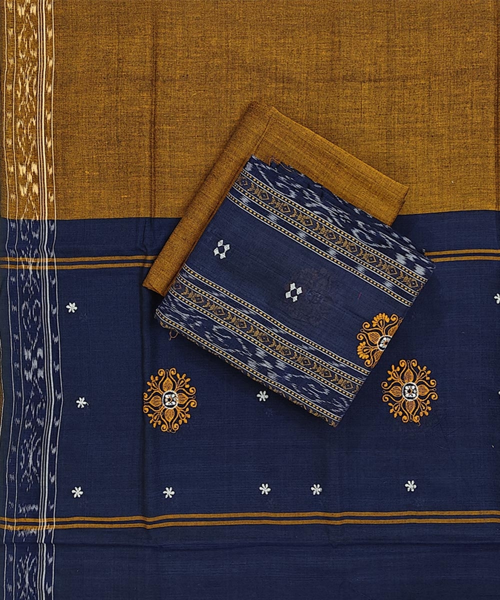 Blue Sambalpuri Handwoven Double Ikat Suit Image 1