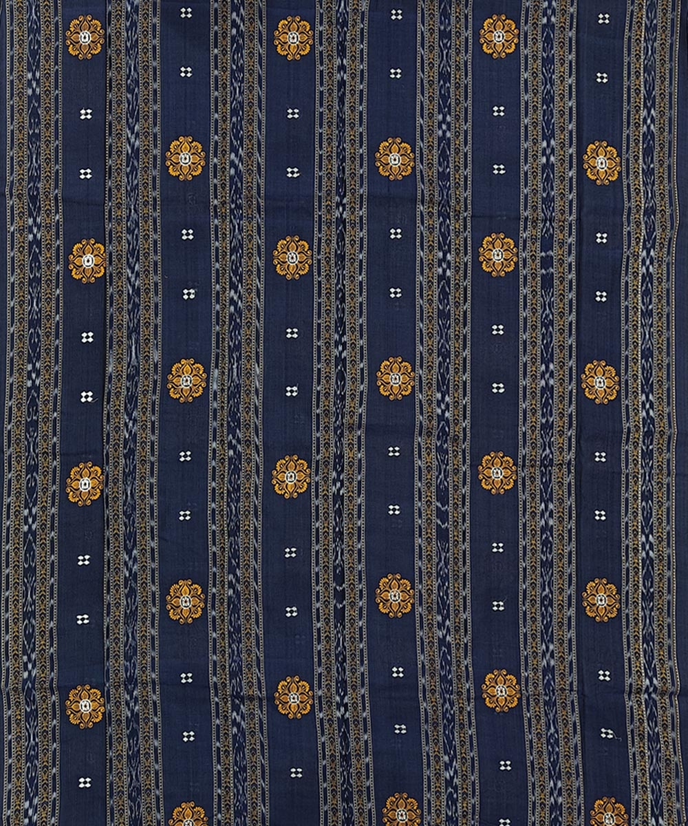 Blue Sambalpuri Handwoven Double Ikat Suit Image 3