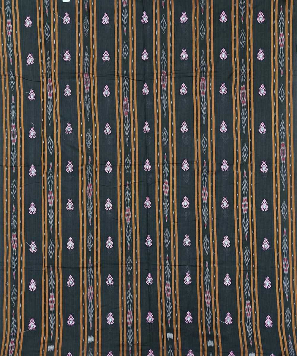 Black Pink Sambalpuri Handwoven Double Ikat Suit Image 3