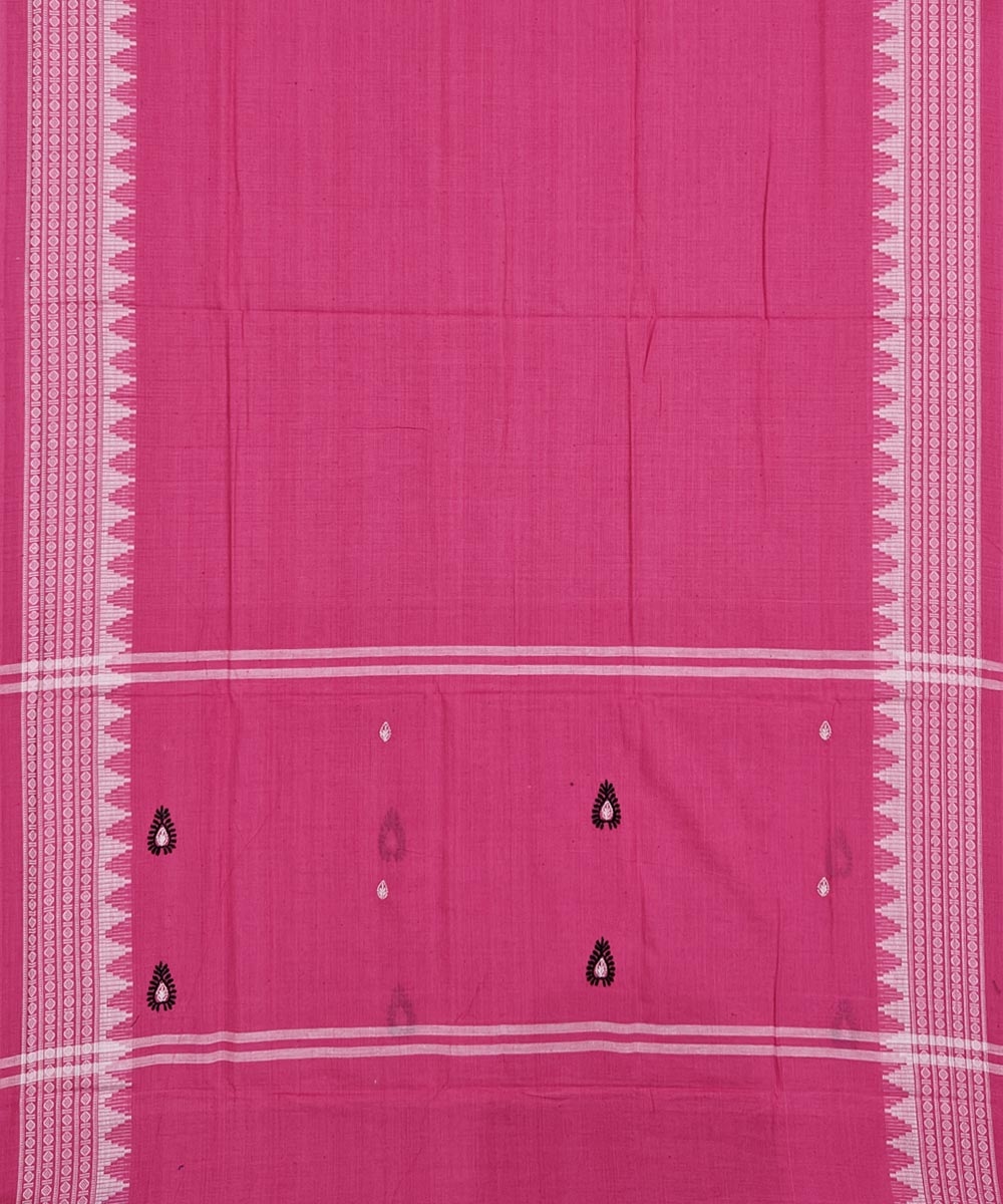 Black Pink Sambalpuri Handwoven Double Ikat Suit Image 4
