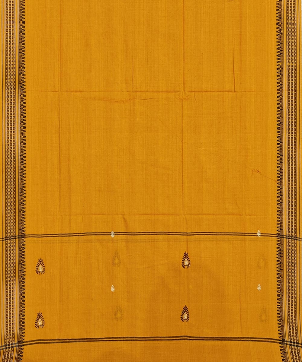 Maroon Yellow Sambalpuri Handwoven Double Ikat Suit Image 4