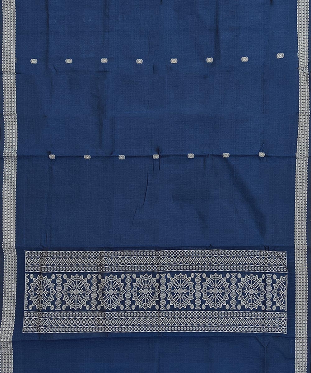 Blue Sambalpuri Handwoven Cotton Dupatta Image 2