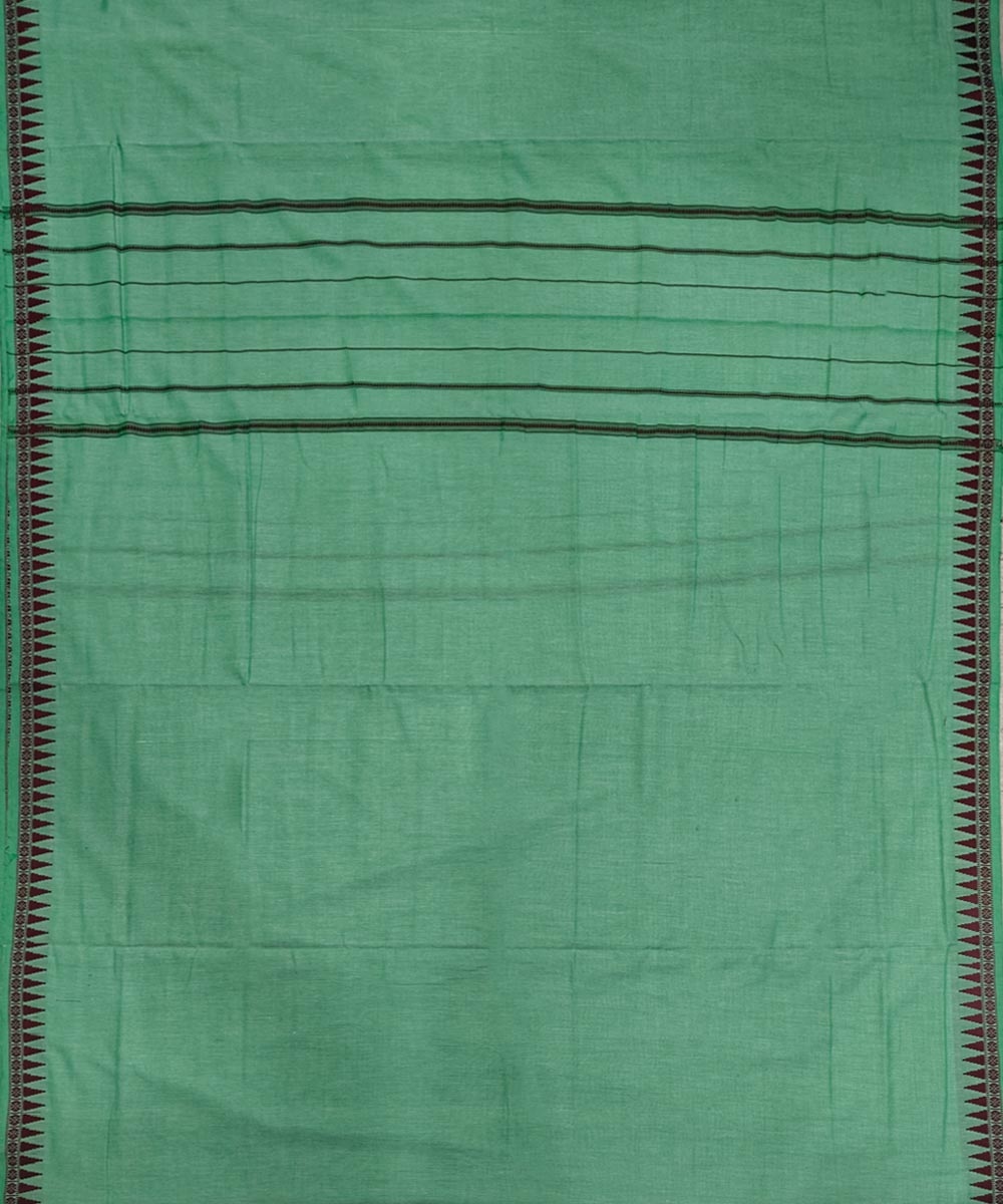 Green Sambalpuri Handwoven Cotton Joda Image 4