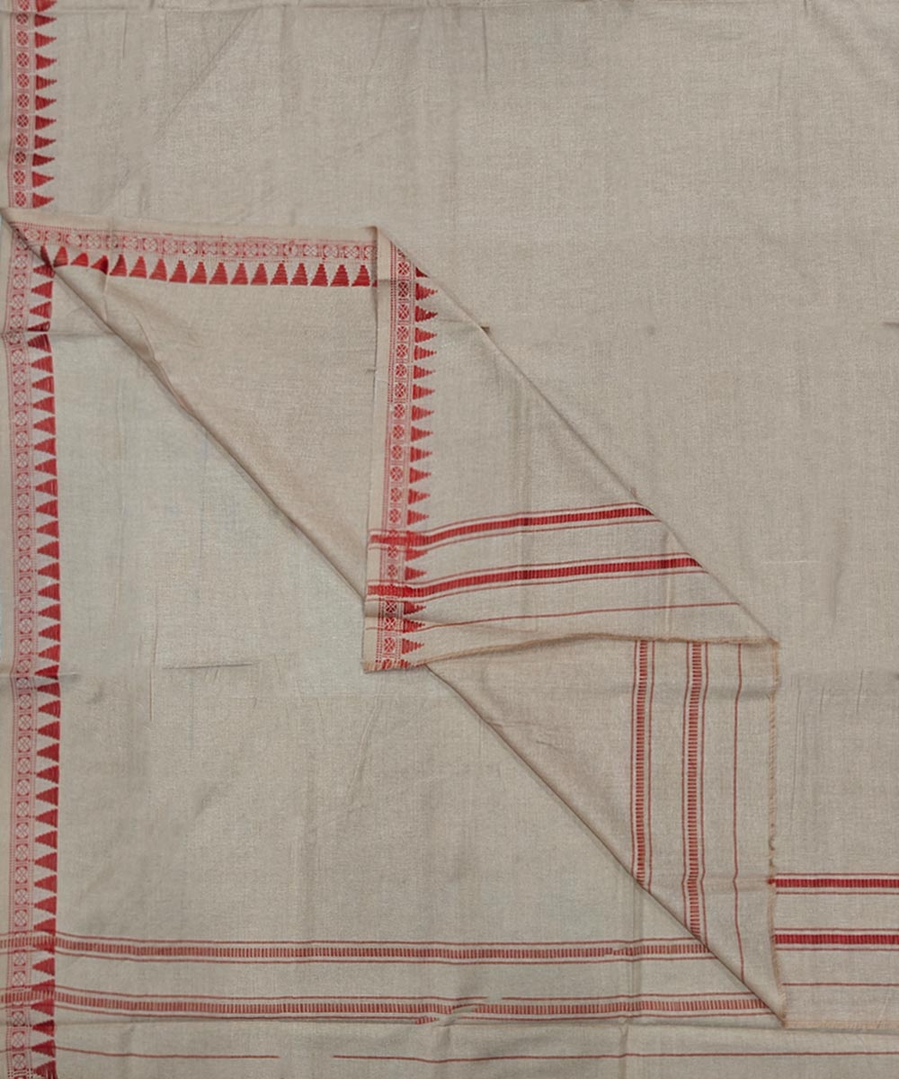 Beige Sambalpuri Handwoven Cotton Joda Image 1