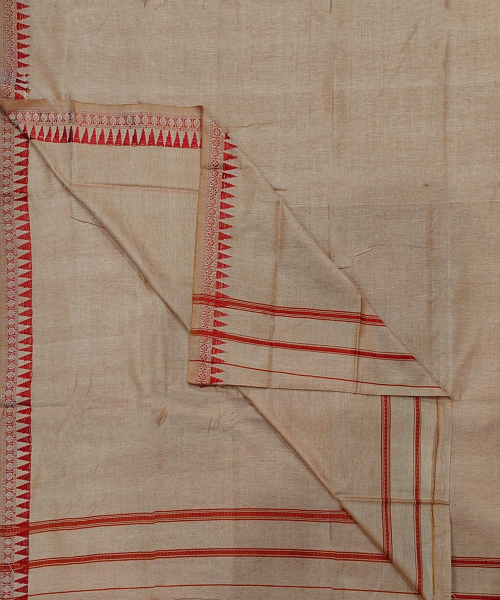 Beige Sambalpuri Handwoven Cotton Joda Image 1