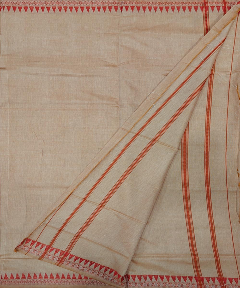 Beige Sambalpuri Handwoven Cotton Joda Image 2