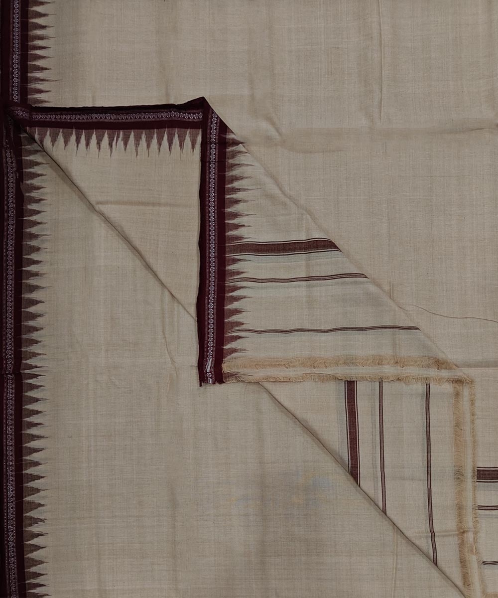 Beige Sambalpuri Handwoven Cotton Joda Image 1