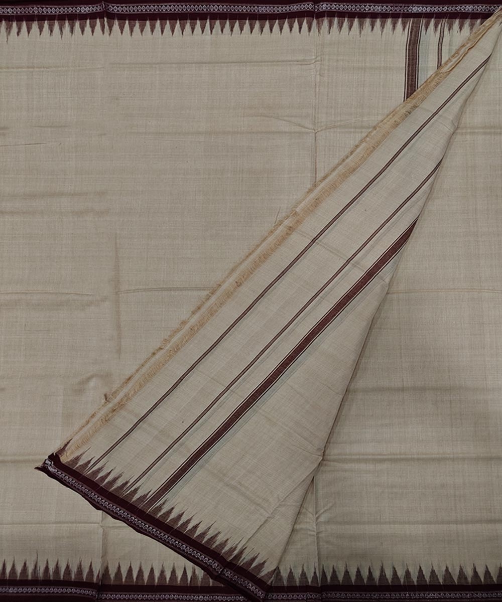 Beige Sambalpuri Handwoven Cotton Joda Image 2