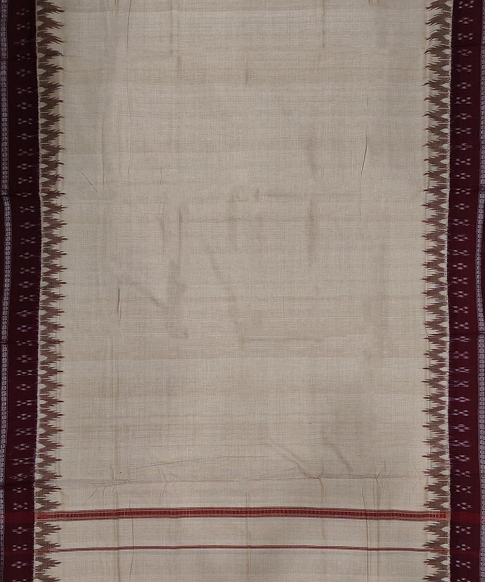 Brown Sambalpuri Handwoven Cotton Joda Image 3