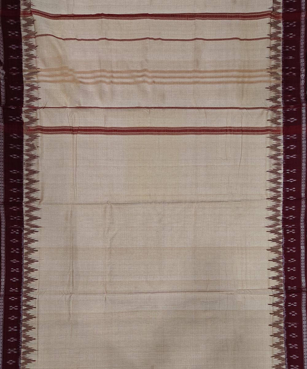Brown Sambalpuri Handwoven Cotton Joda Image 4