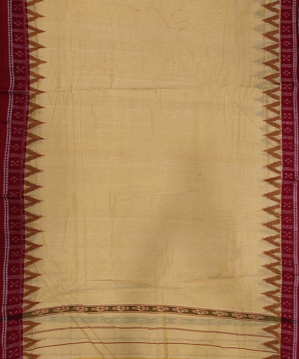 Yellow Sambalpuri Handwoven Cotton Joda Image 3