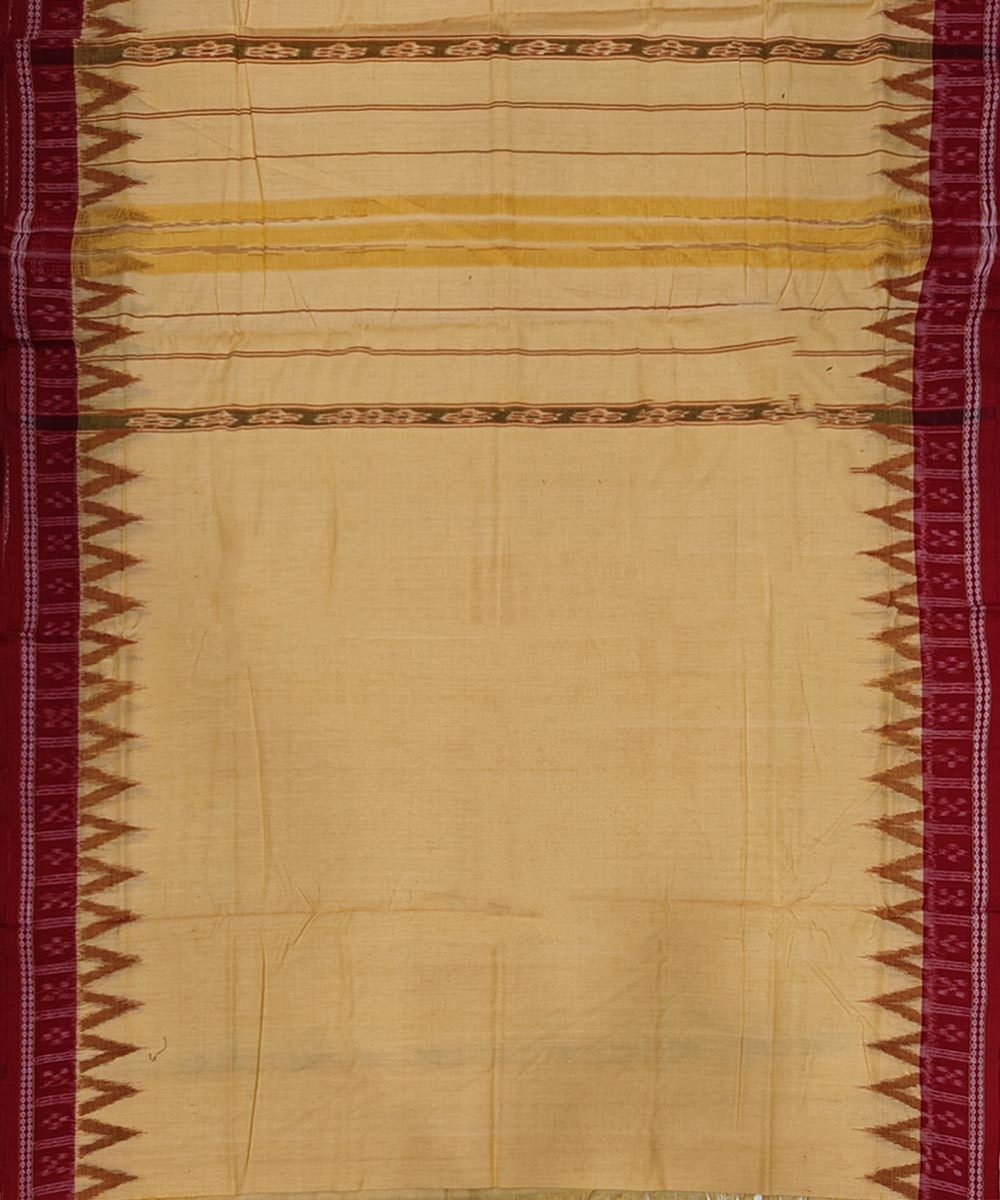 Yellow Sambalpuri Handwoven Cotton Joda Image 4