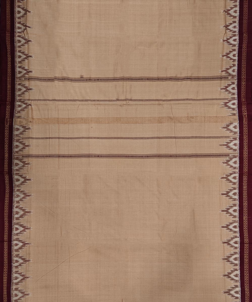 Brown Sambalpuri Handwoven Cotton Joda Image 4