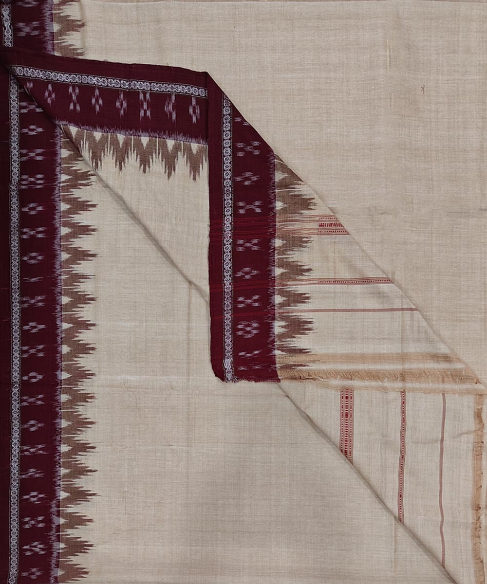 Beige Sambalpuri Handwoven Cotton Joda Image 1
