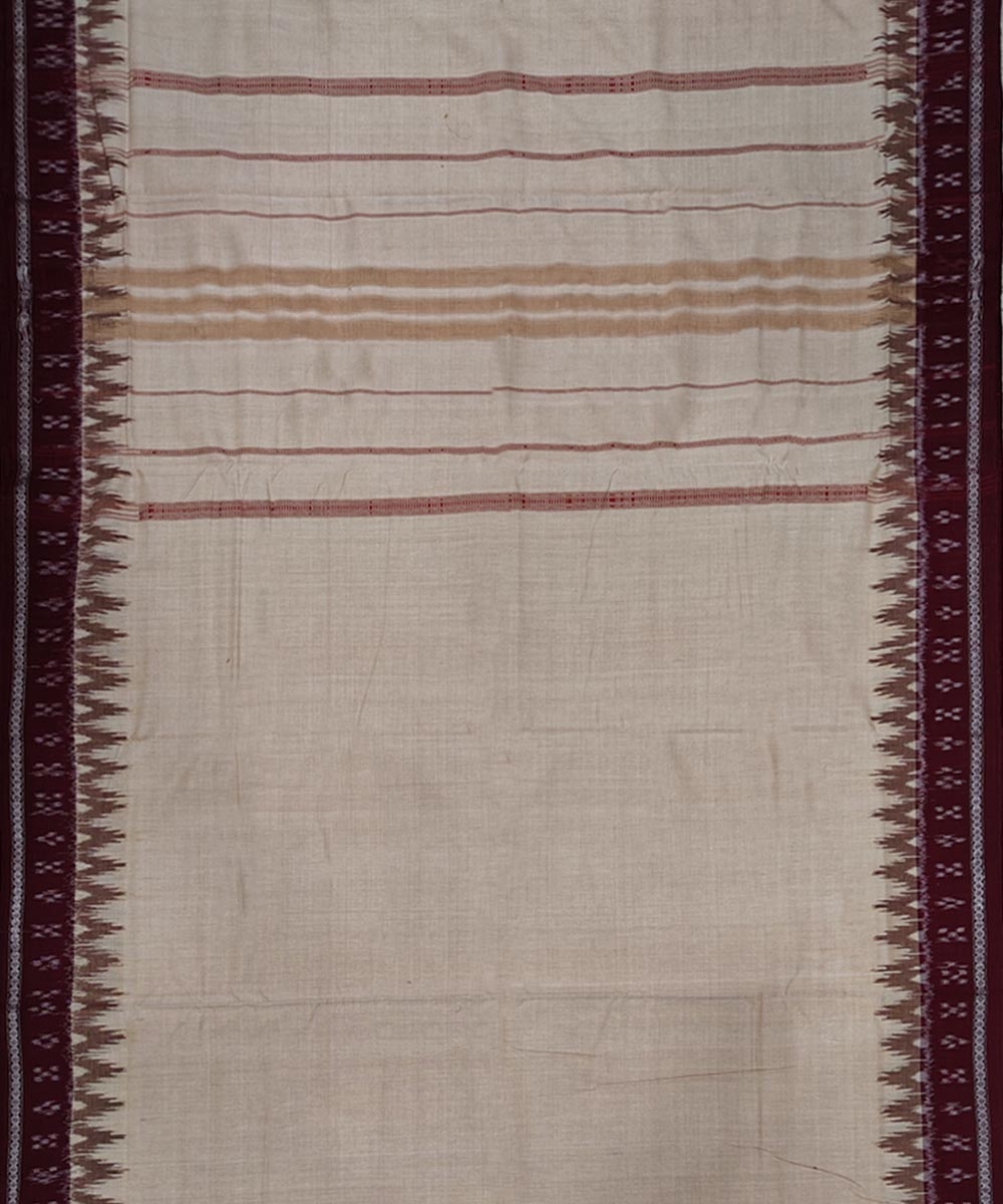 Beige Sambalpuri Handwoven Cotton Joda Image 4
