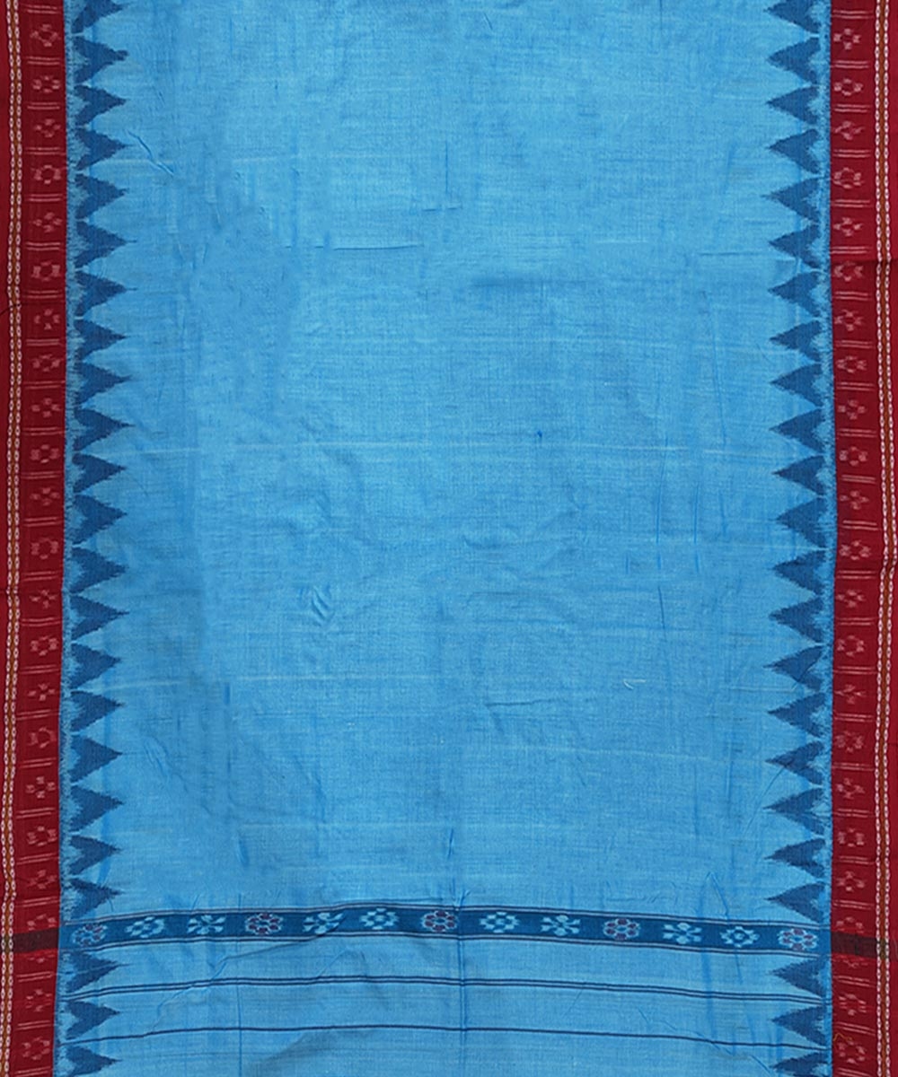 Blue Sambalpuri Handwoven Cotton Joda Image 3
