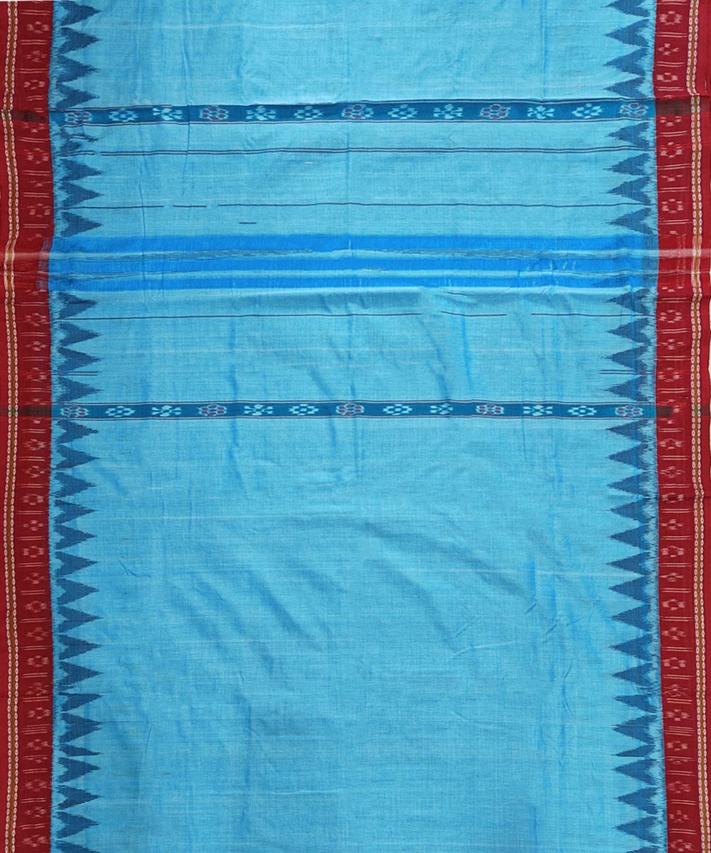 Blue Sambalpuri Handwoven Cotton Joda Image 4