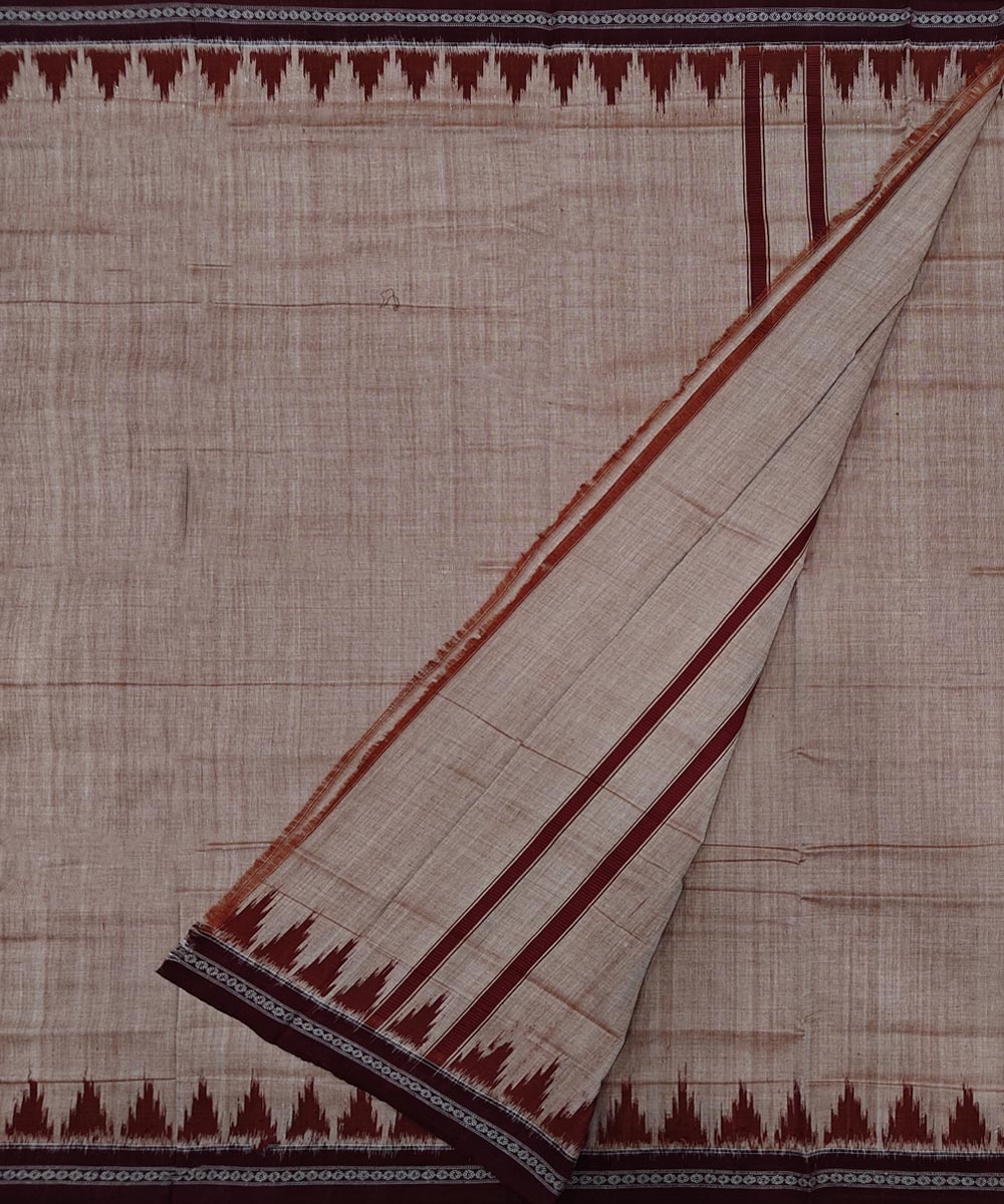 Beige Sambalpuri Handwoven Cotton Joda Image 2
