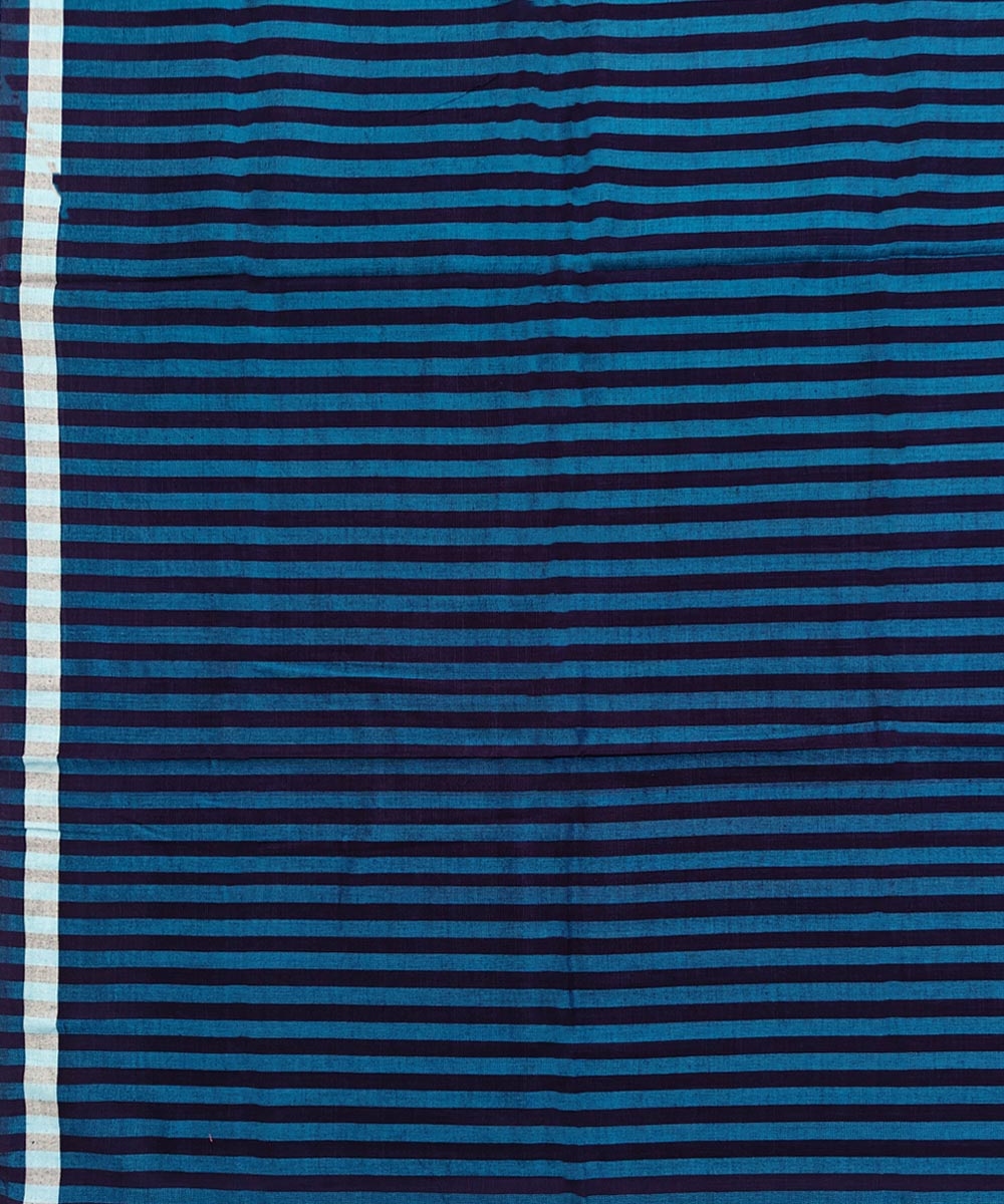 Blue Sambalpuri Handwoven Cotton Lungi Image 4