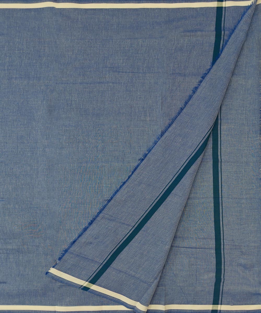 Blue Sambalpuri Handwoven Cotton Lungi Image 2