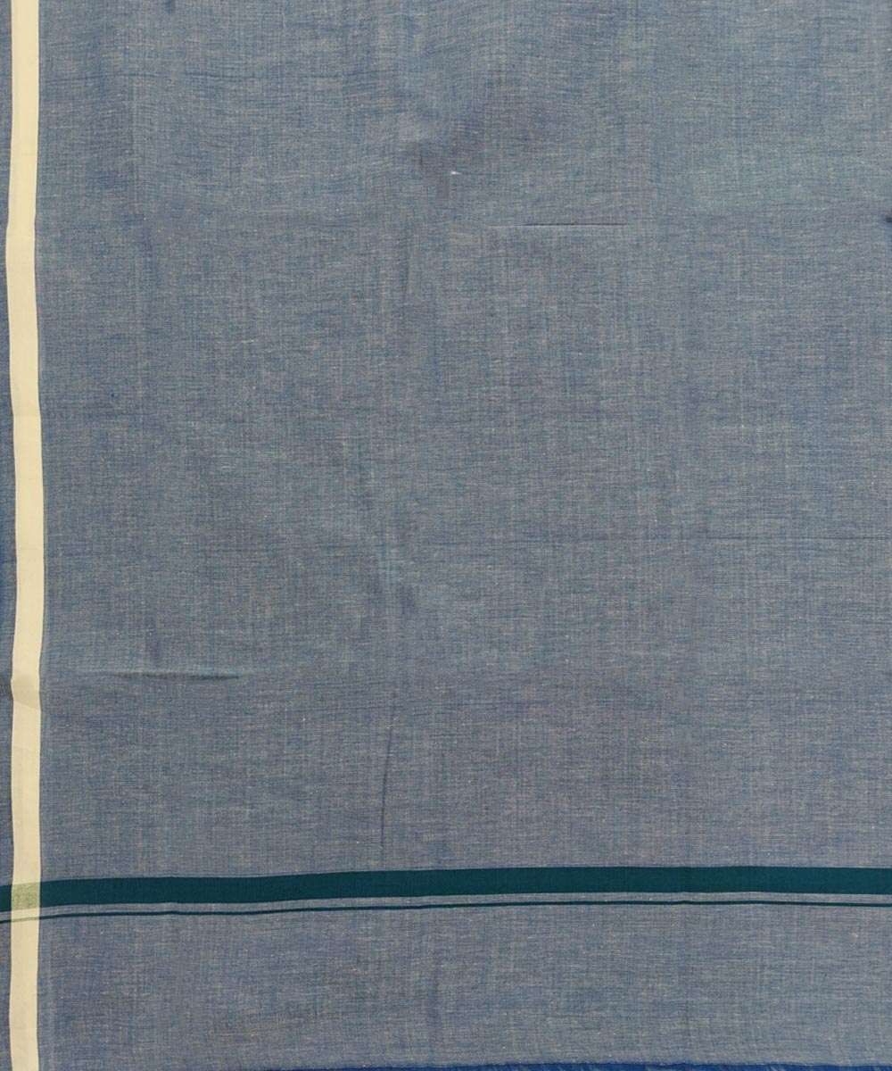 Blue Sambalpuri Handwoven Cotton Lungi Image 4