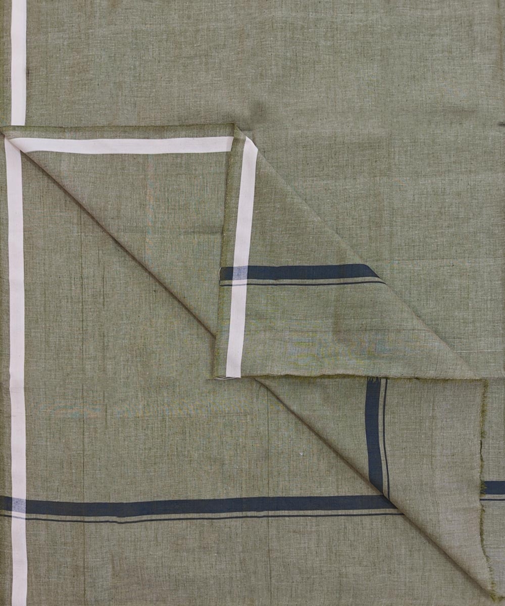Olive Sambalpuri Handwoven Cotton Lungi Image 1