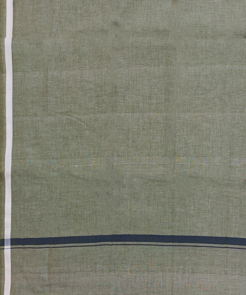 Olive Sambalpuri Handwoven Cotton Lungi Image 4