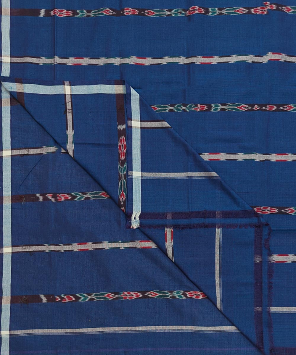 Blue Sambalpuri Handwoven Cotton Lungi Image 1