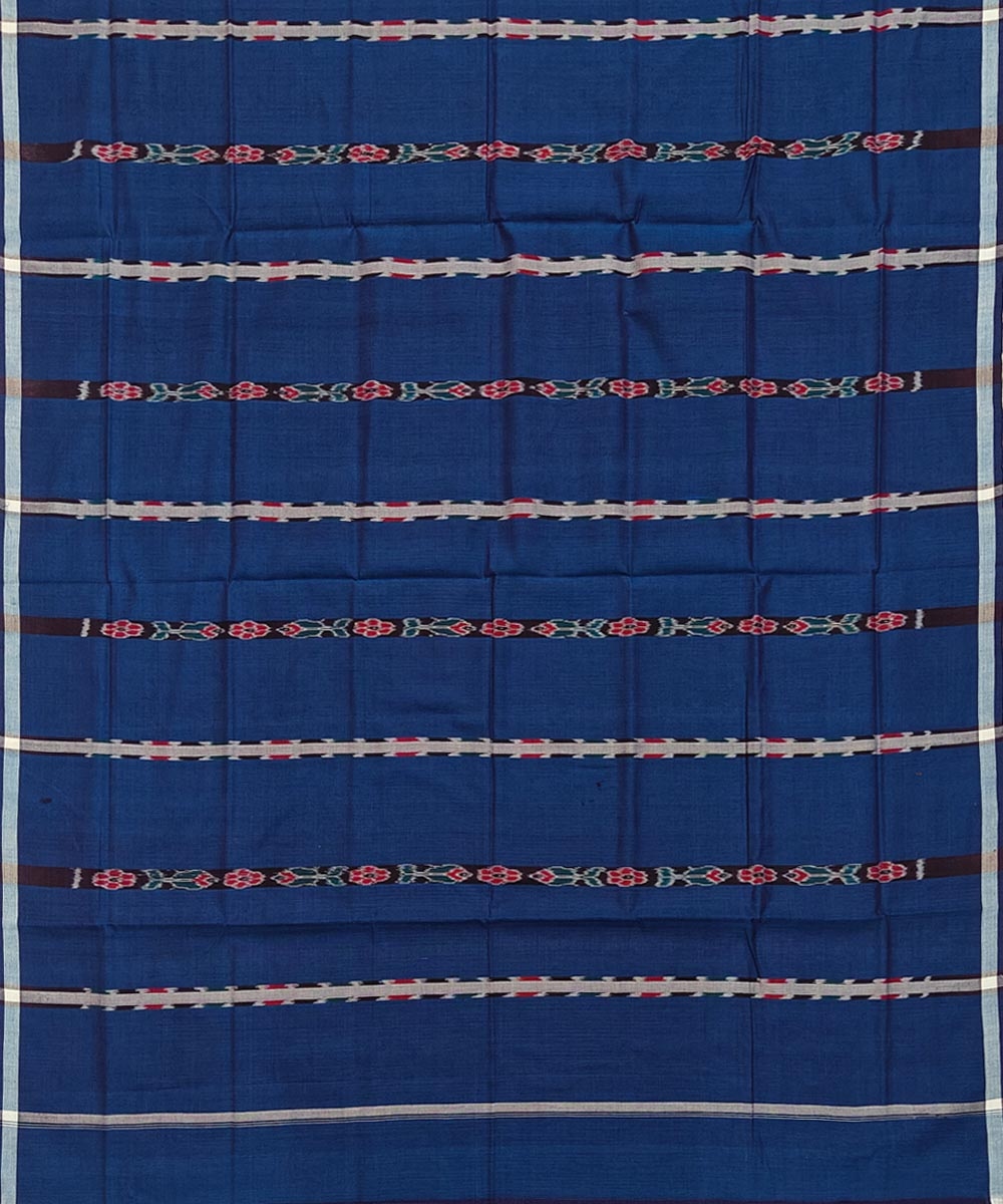 Blue Sambalpuri Handwoven Cotton Lungi Image 3