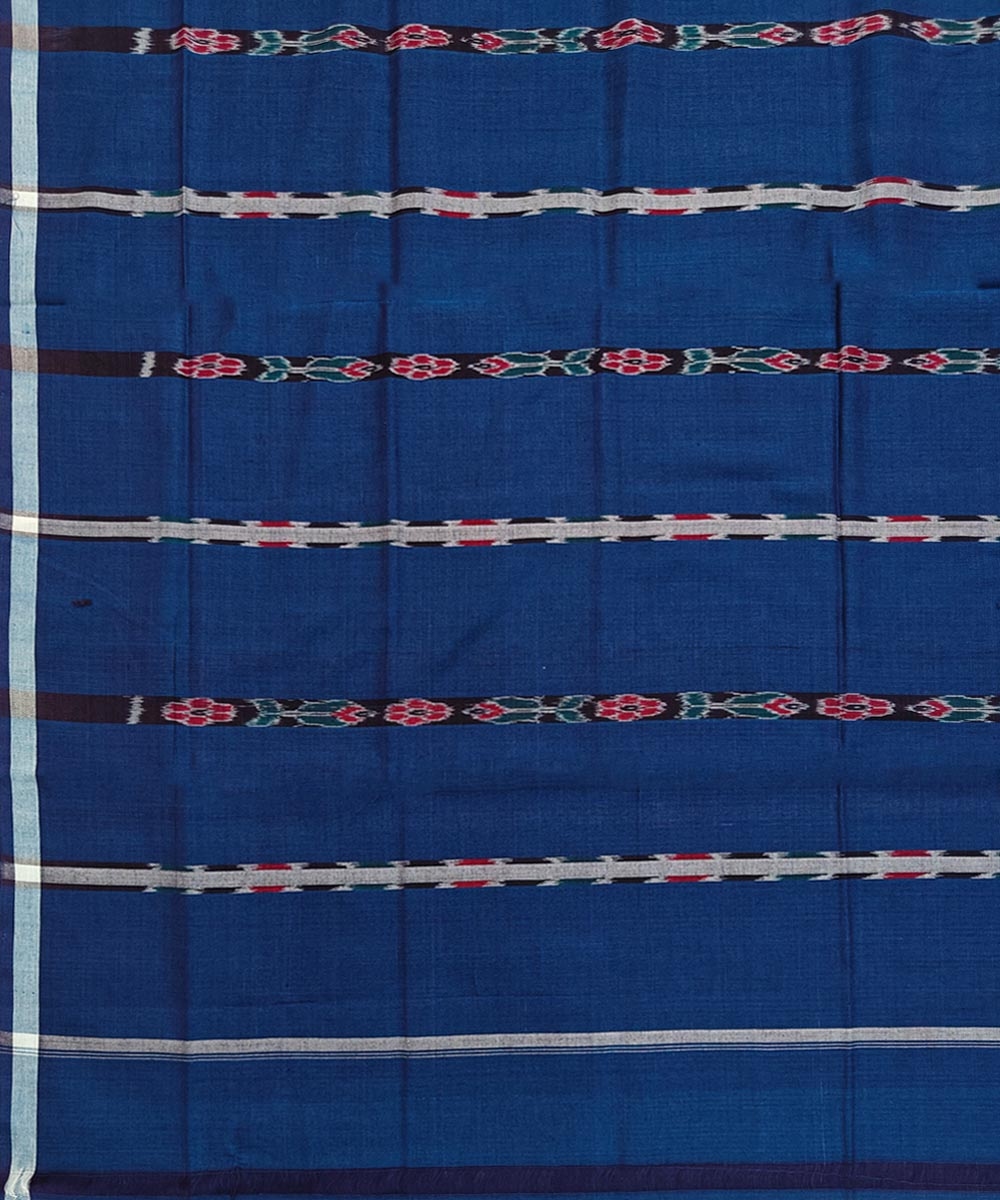 Blue Sambalpuri Handwoven Cotton Lungi Image 4