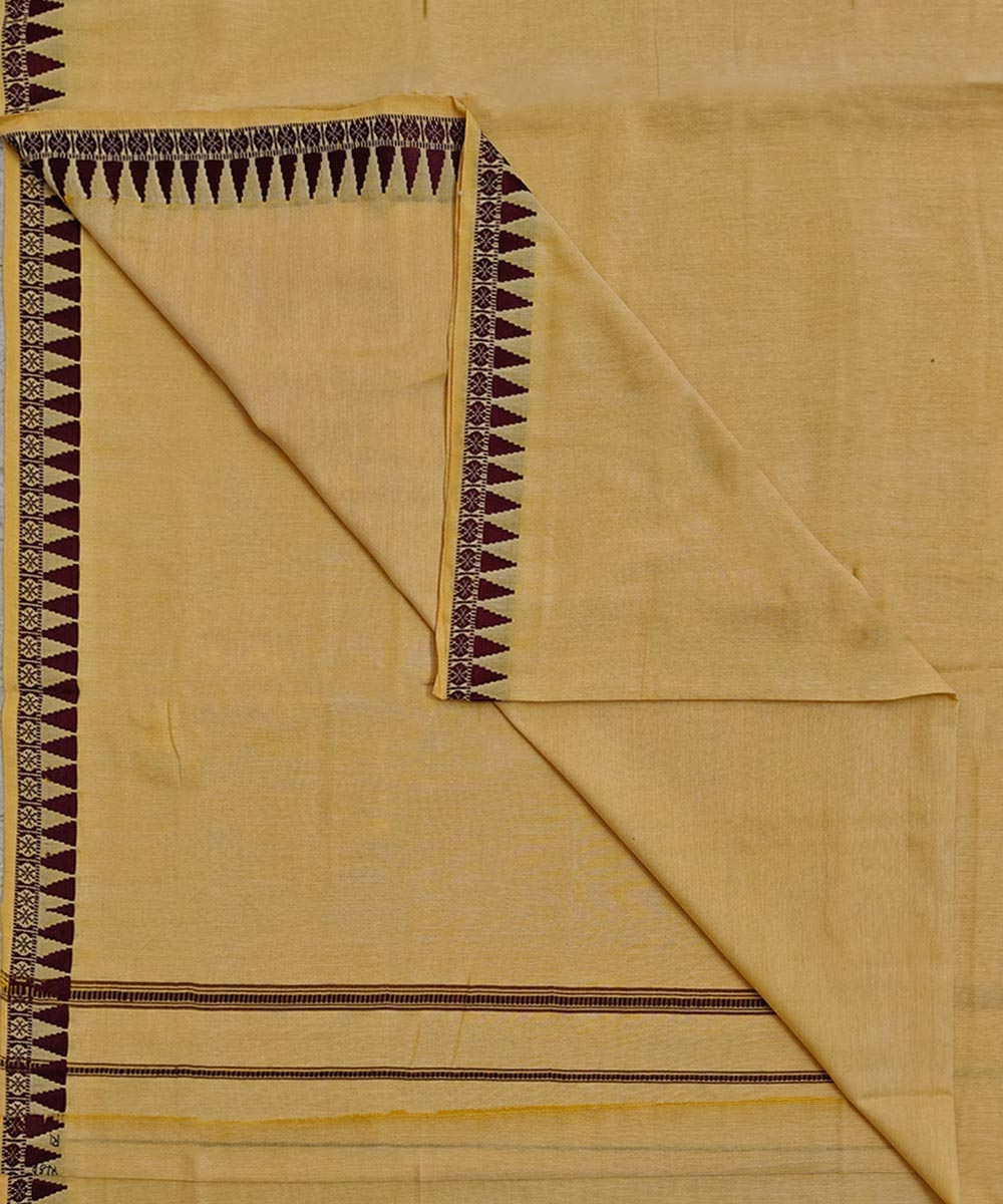 Yellow Sambalpuri Handwoven Cotton Joda Image 1