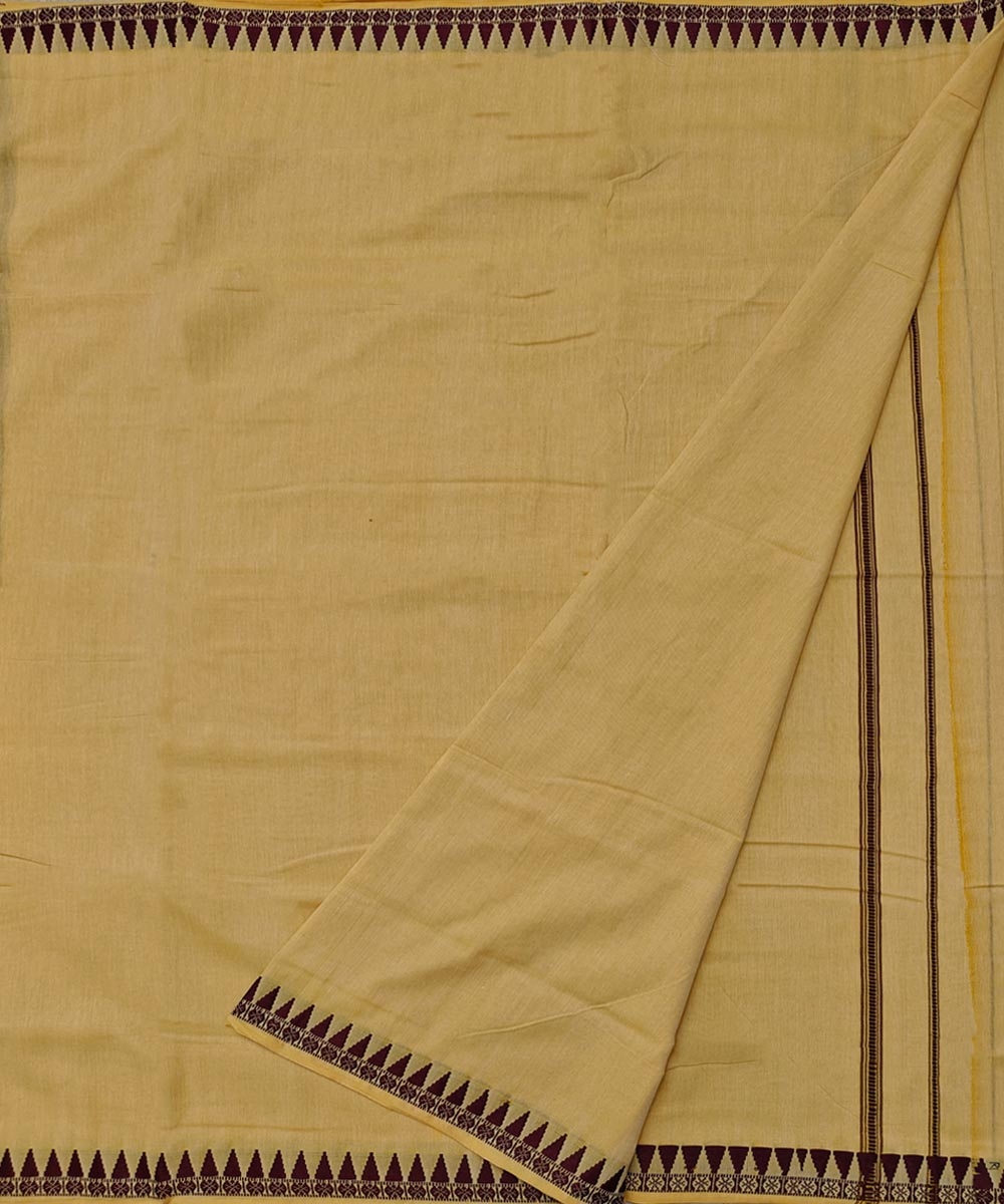 Yellow Sambalpuri Handwoven Cotton Joda Image 2