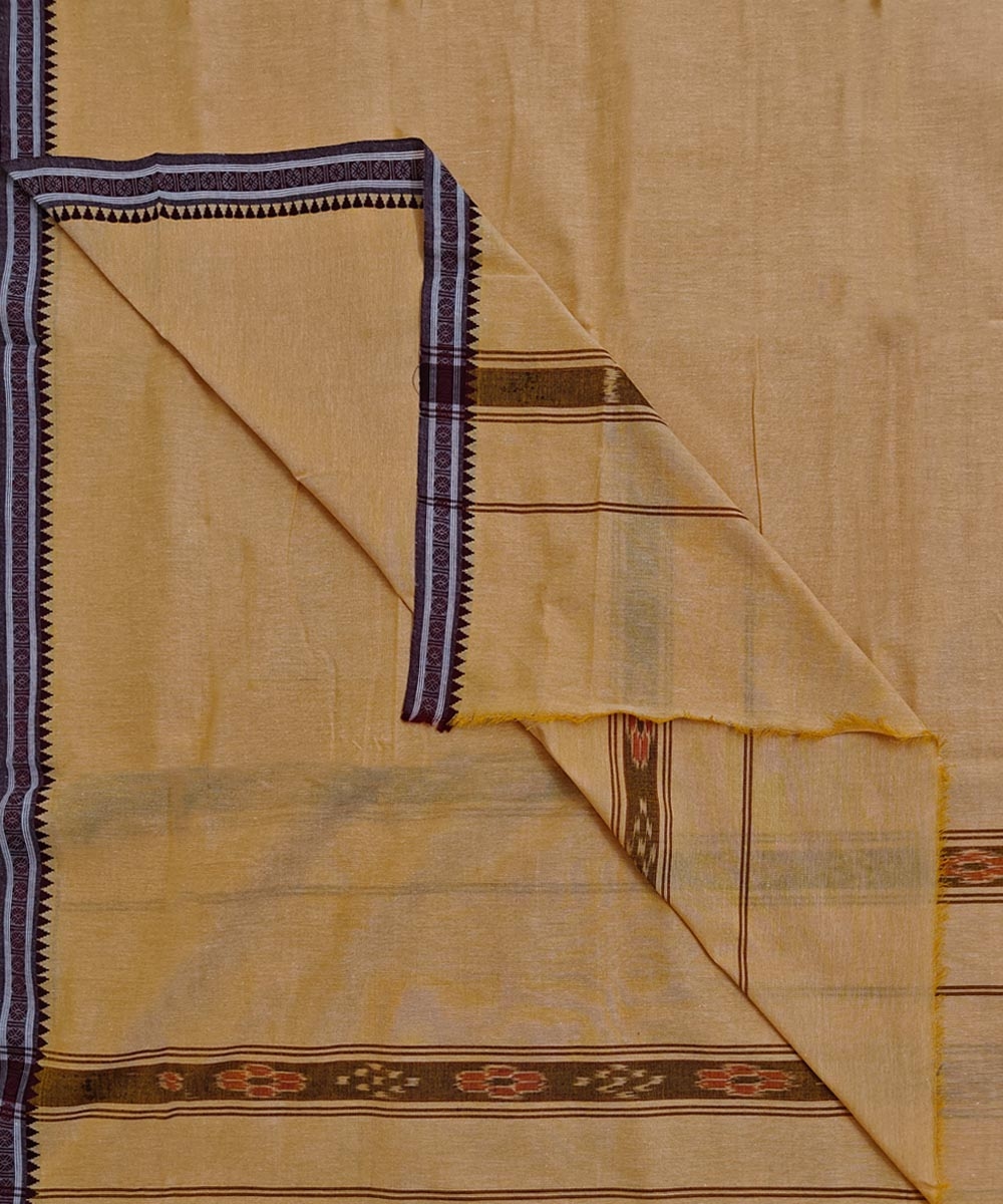 Yellow Sambalpuri Handwoven Cotton Joda Image 1