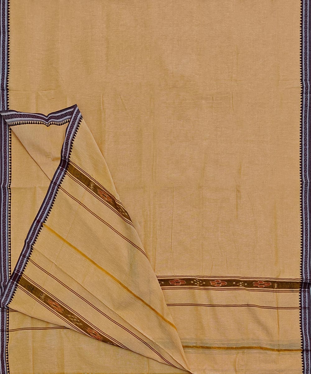 Yellow Sambalpuri Handwoven Cotton Joda Image 4