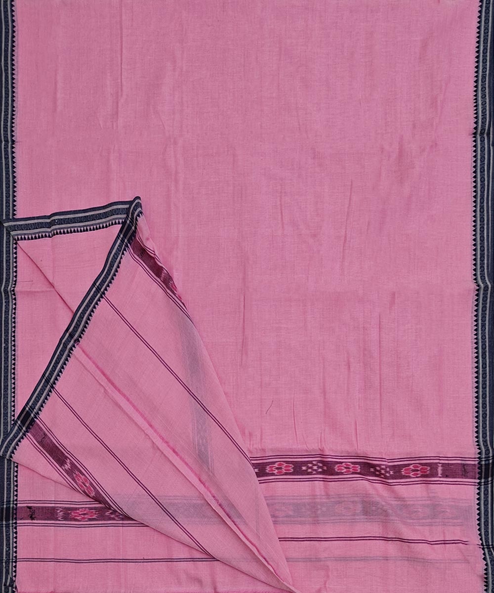 Pink Sambalpuri Handwoven Cotton Joda Image 4