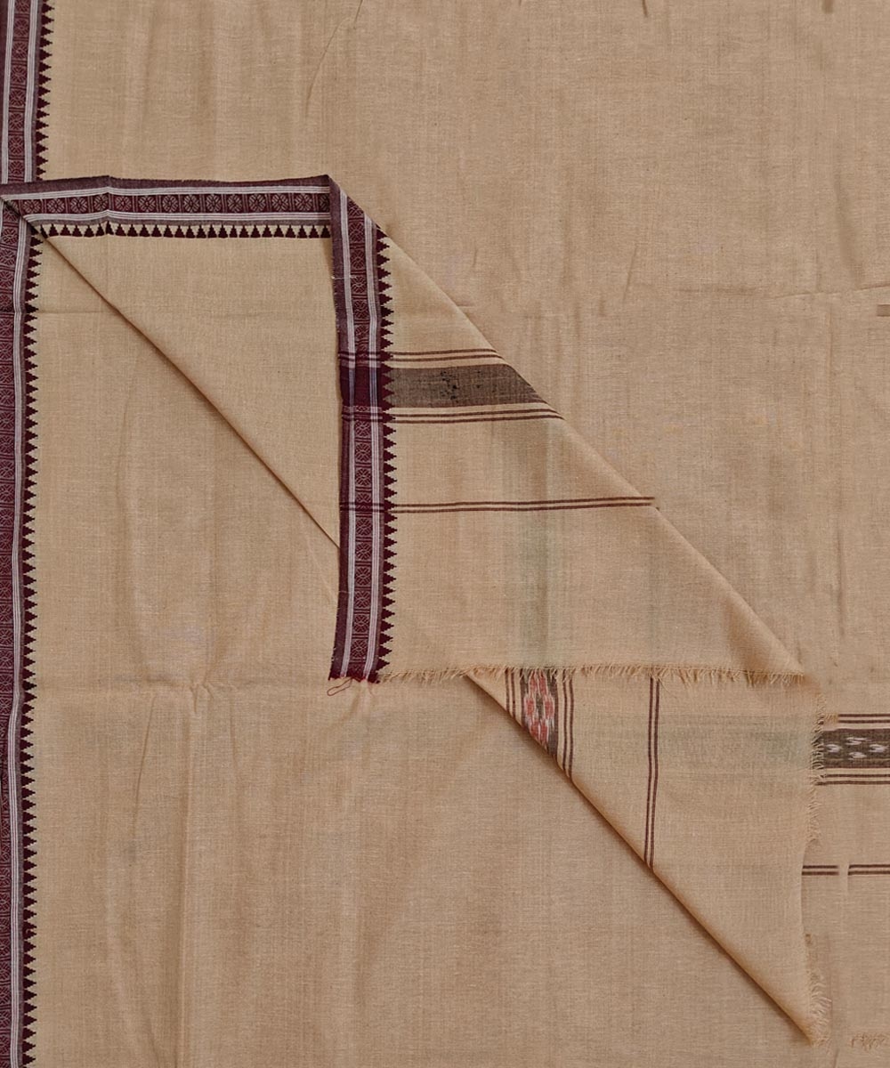 Beige Sambalpuri Handwoven Cotton Joda Image 1