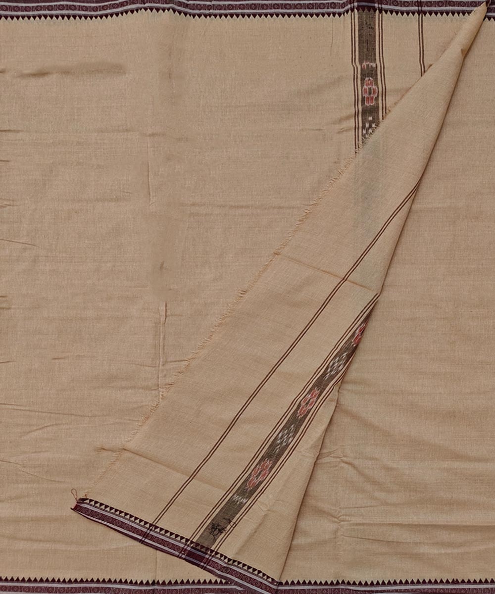 Beige Sambalpuri Handwoven Cotton Joda Image 2
