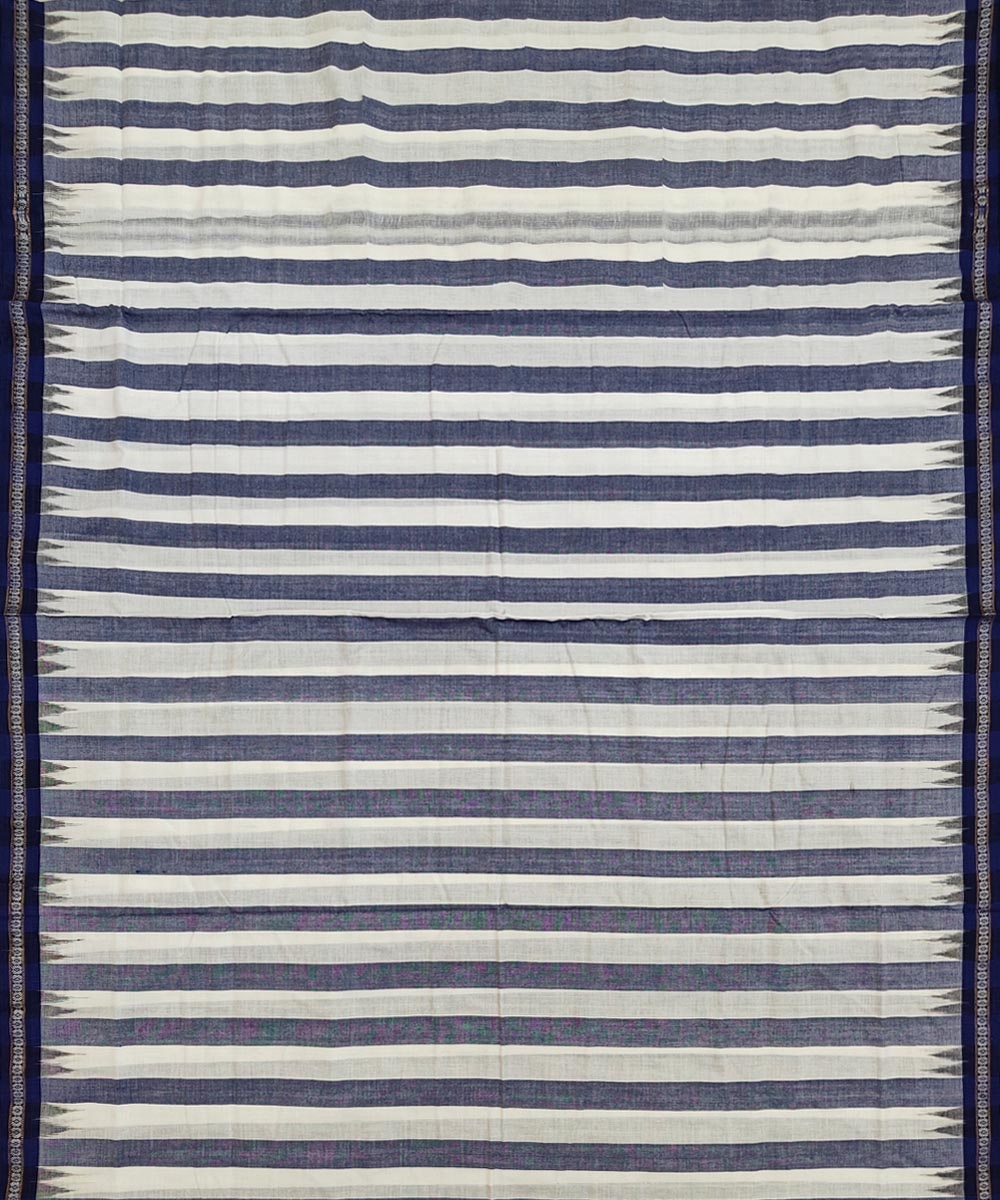 White Sambalpuri Handwoven Cotton Joda Image 4