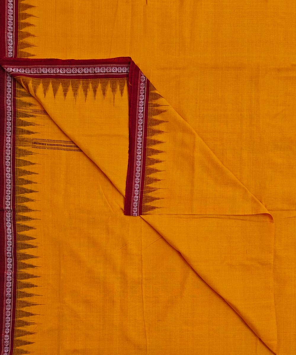 Golden Brown Sambalpuri Handwoven Cotton Joda Image 1